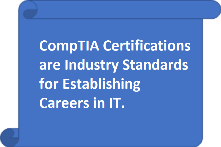 CompTIA Certifications are Industry Standards for Establishing Careers in IT.